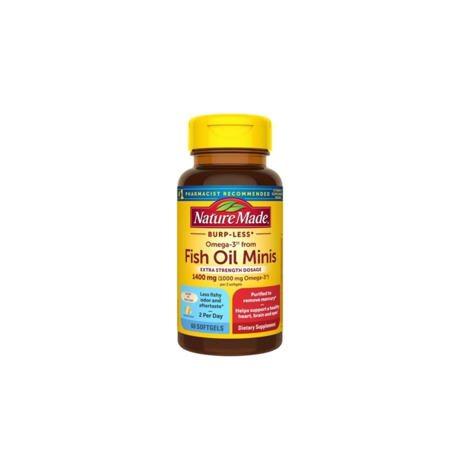 NATURE MADE OMEGA-3 ACEITE DE PESCADO 1400MG MINIS 60 SOFTGELS