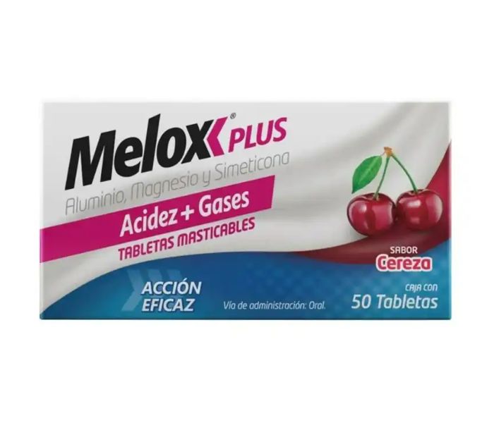 MELOX PLUS CEREZA CAJA CON 50 TABLETAS