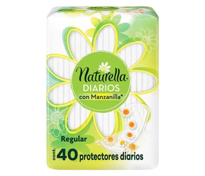 PROTECTORES DIARIOS NATURELLA CON MANZANILLA 40 PIEZAS