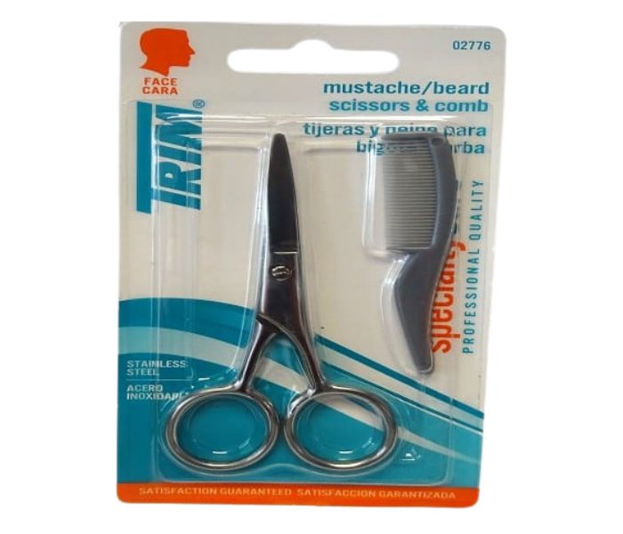 TIJERAS Y PEINE TRIM PARA BIGOTE/BARBA 2 PIEZAS