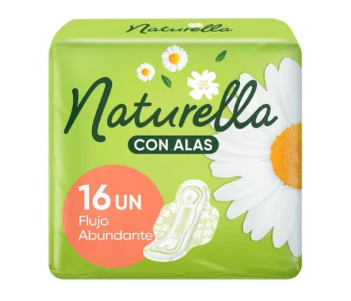TOALLAS FEMENINAS NATURELLA CON ALAS 16 PIEZAS