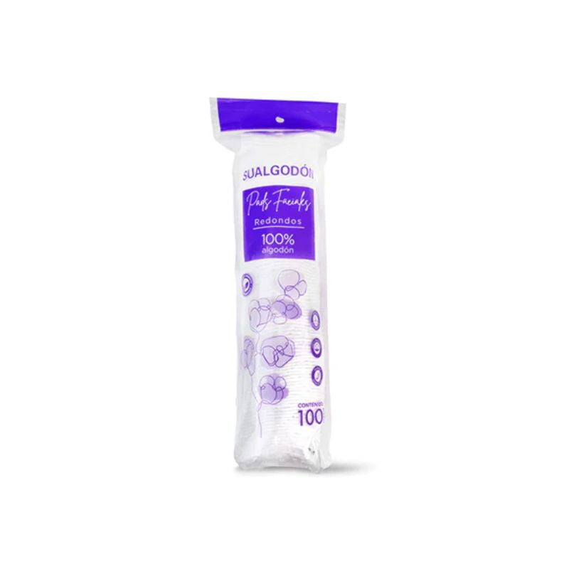 PADS FACIALES (SUALGODON) REDONDOS PAQ. C/100 PZS