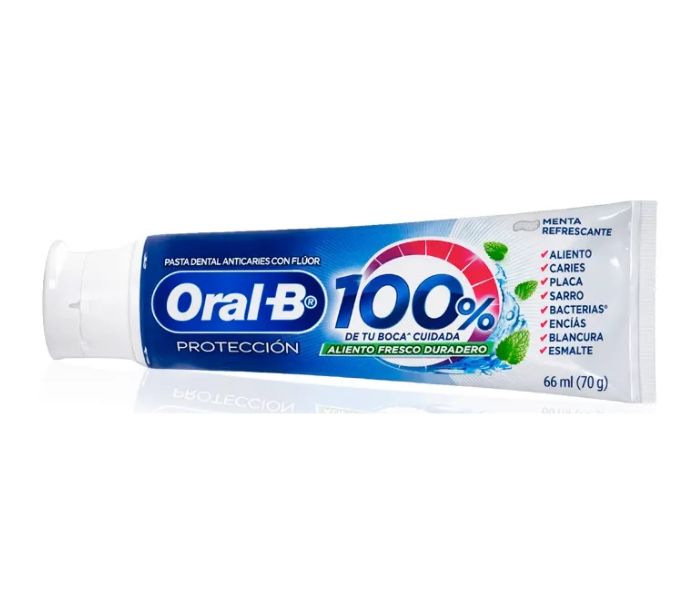 PASTA DENTAL ORAL B 100% MENTA 66 ML
