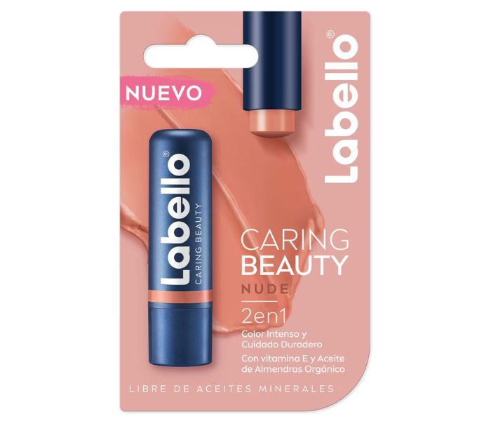 BÁLSAMO LABIAL LABELLO CARING BEAUTY NUDE