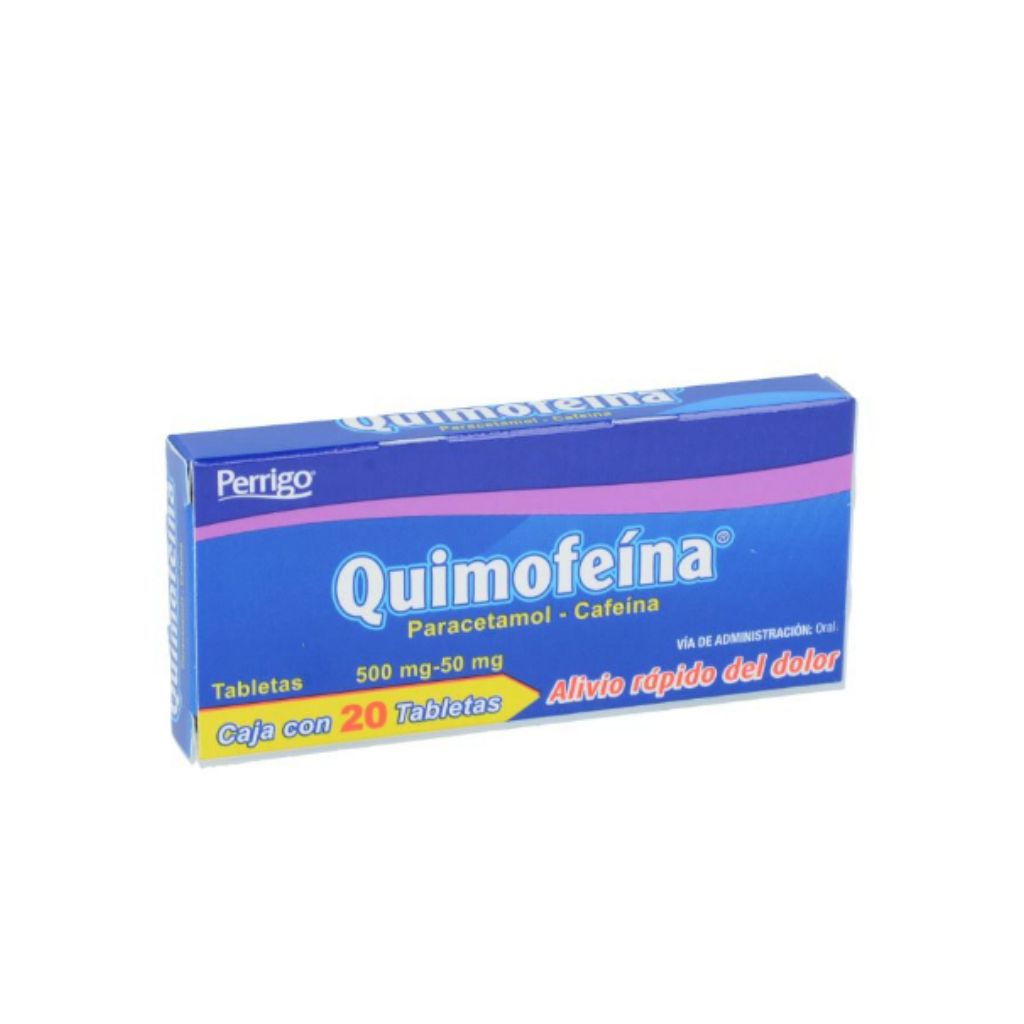 QUIMOFEINA (PARACETAMOL/CAFFEINE) 500MG/50MG 20 TABLETS