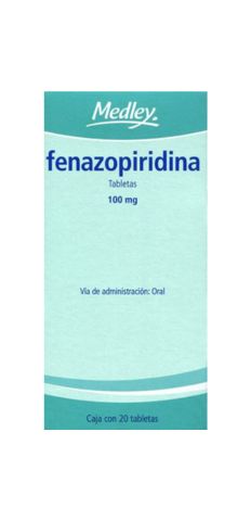 PHENAZOPYRIDINE (MEDLEY) PYRIFUR 20 TABLETS 100 MG.