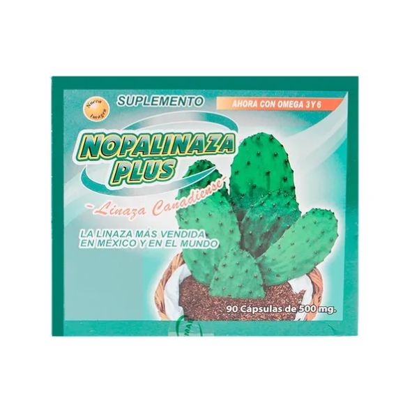 NOPALINAZA PLUS 90 CAPSULES 500MG