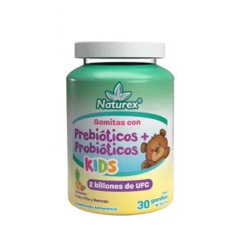 PREBIÓTICOS+PROBIÓTICOS KIDS (Naturex) Sabs. F/P/N. Fco. c/30 GOMITAS. 3 G.