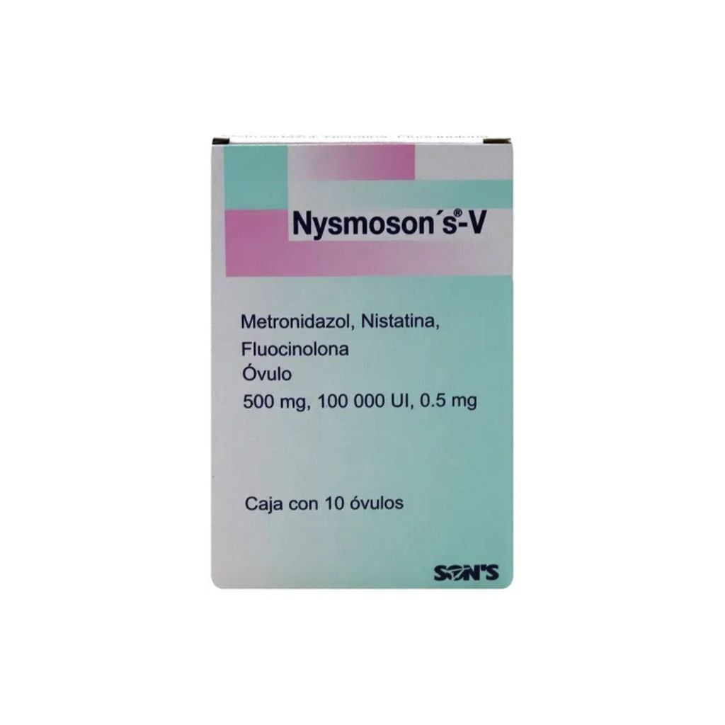 NYSMOSON, S-V 500MG, 100,000IU, 0.05MG WITH 10 OVULES