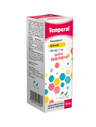 TEMPERAL (PARACETAMOL) SOLUTION 100MG/1ML DROPPER 20ML
