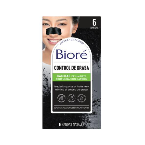 BANDAS BIORE NASAL LIMP CARBON 6PZ