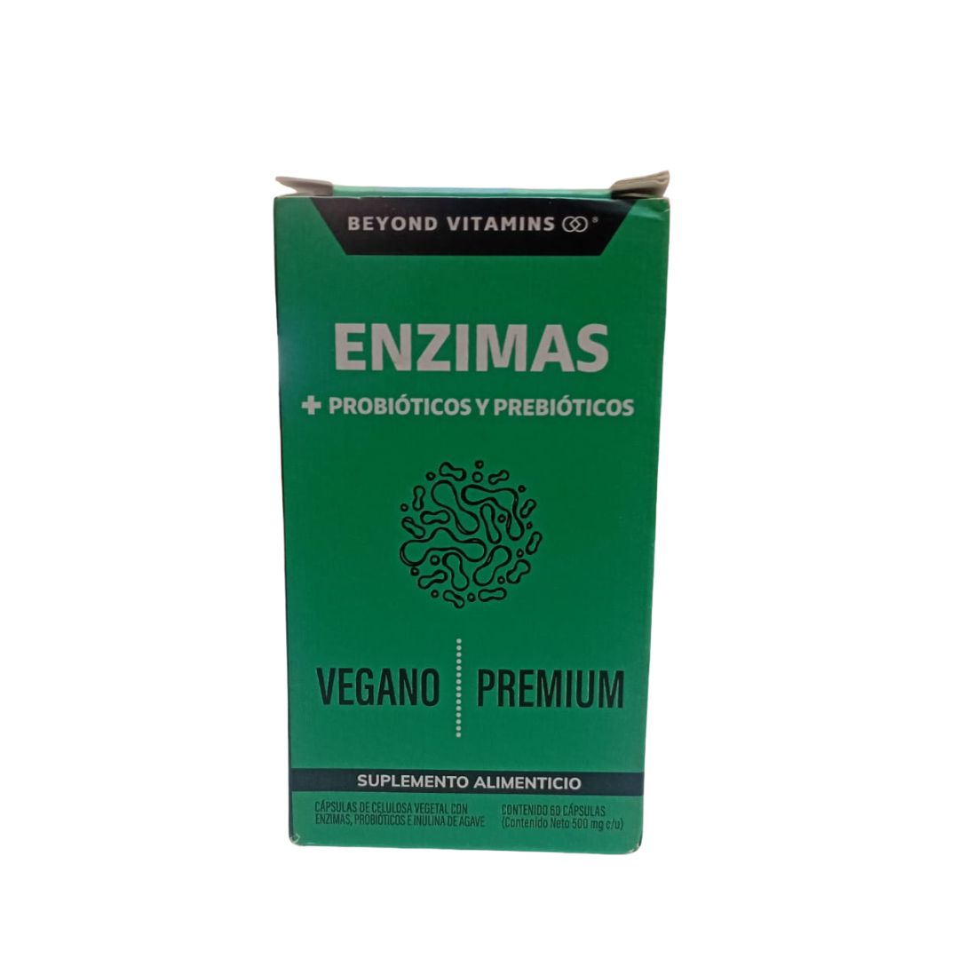 ENZYMES + PROBIOTICS + PREBIOTICS 60 CAPS 500 MG