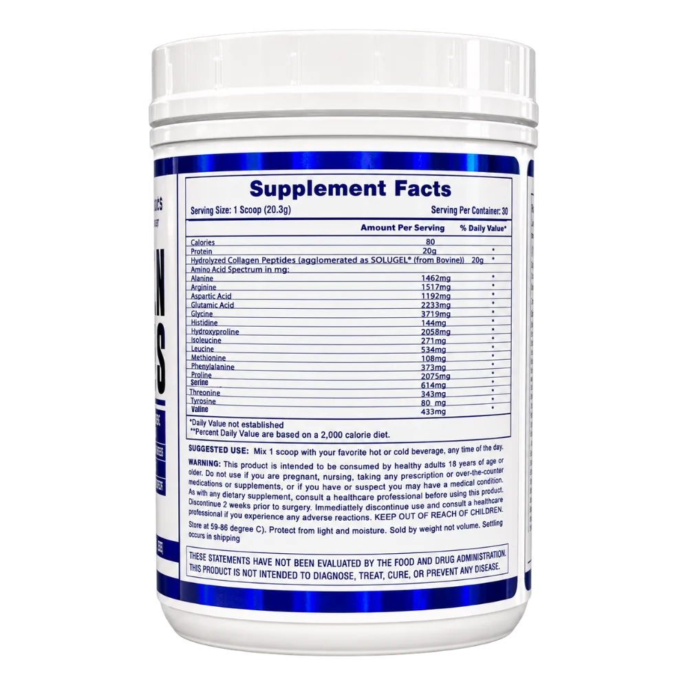 HTP COLLAGEN PEPTIDES 1.34 LB UNFLAVORED (SIN SABOR)