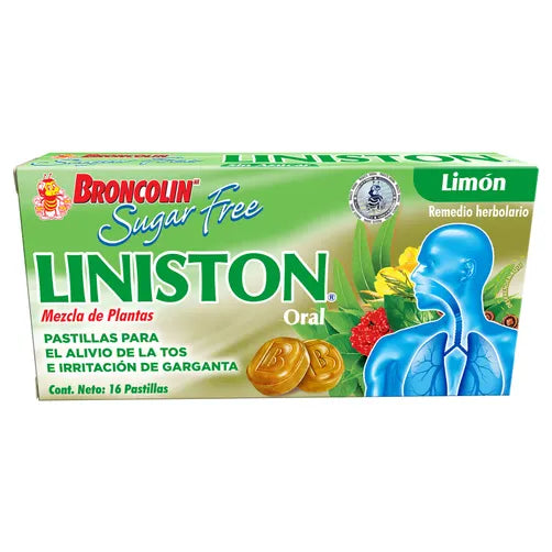 BRONCOLIN LINISTON ORAL LEMON 16 LOZENGES