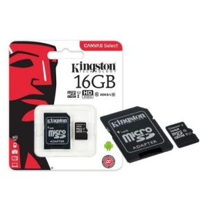 MICRO SD/HC MEMORY CARD W/ADAPTER 16GB
