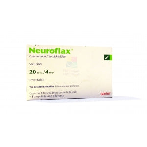 NEUROFLAX (COBAMAMIDE, THIOCOLCHICOSIDE) 20 / 4MG 3 AMPOULES