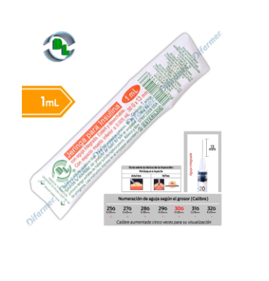 DISPOSABLE SYRINGE 1ML INSULIN 30X13 1 PIECE