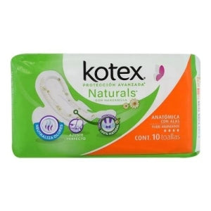 KOTEX ANATOMICAL PADS WITH WINGS 10 PIECES