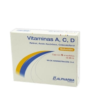 VITAMINS A, C, D 3ML DRINKABLE AMPOULES