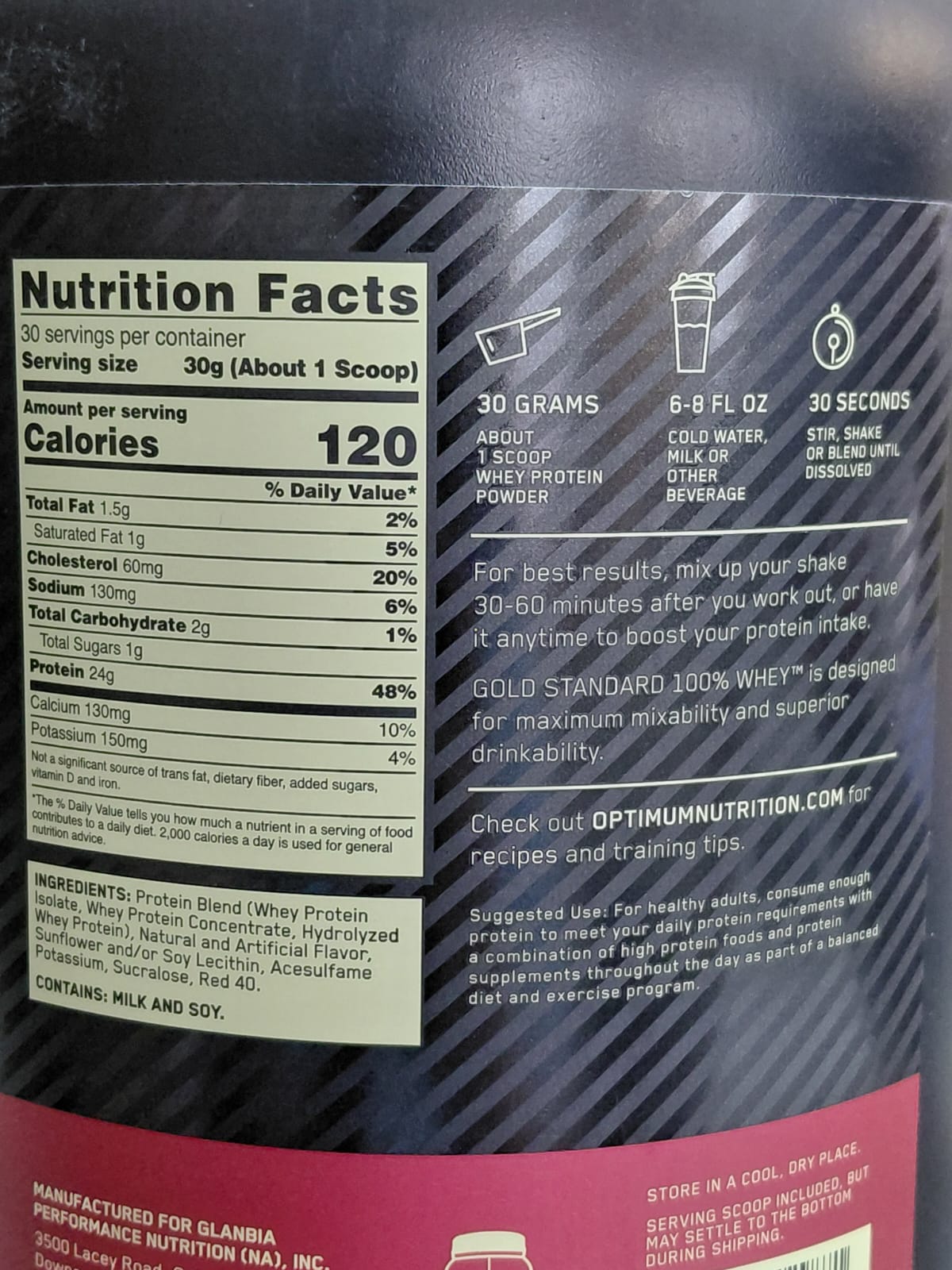 ON 100% WHEY GOLD STD 907G STRAWBERRY/BANANA