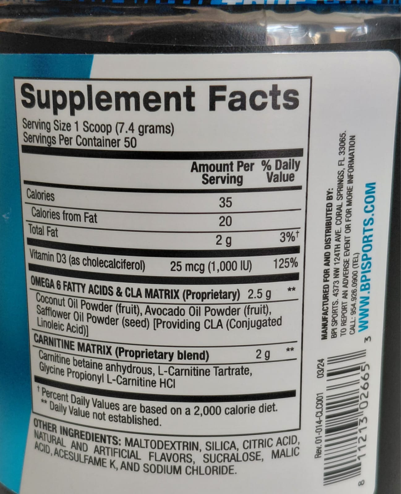 BPI CLA+CARNITINE SHREDDED 50SERV FRUIT PUNCH