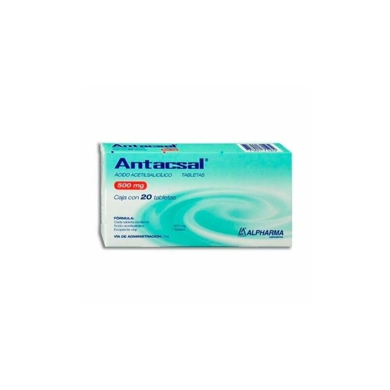 ANTACSAL (ACETYLSALICYLIC ACID) 500MG 20 TABLETS