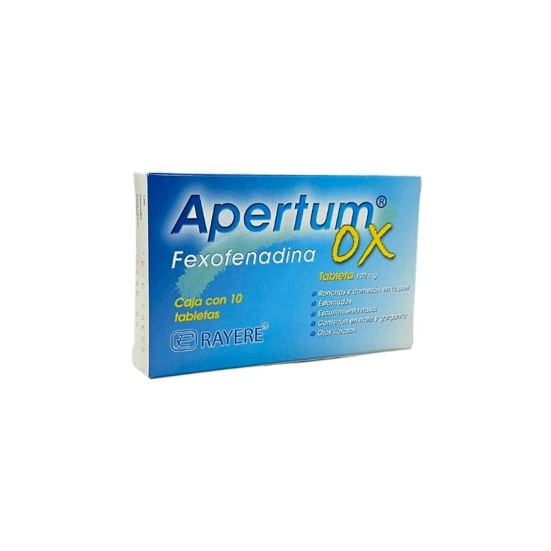 APERTUM OX (FEXOFENADINE) 10 TABLETS 120MG