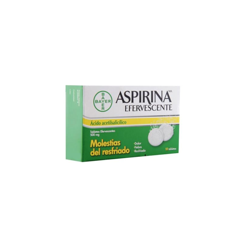 ASPIRIN EFFERV 12 TABS 500MG
