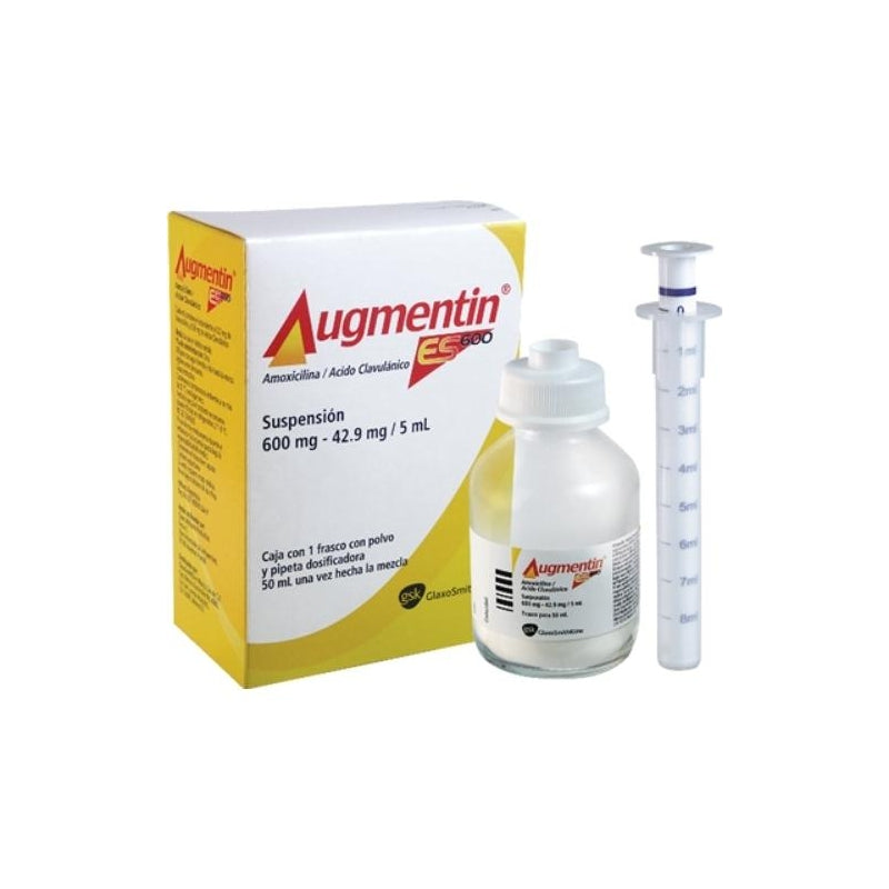 AUGMENTIN ES600 (AMOXICILLIN, CLAVULANATE POTASSIUM) 600MG/42.9MG/5ML POWDER FOR ORAL SUSPENSION