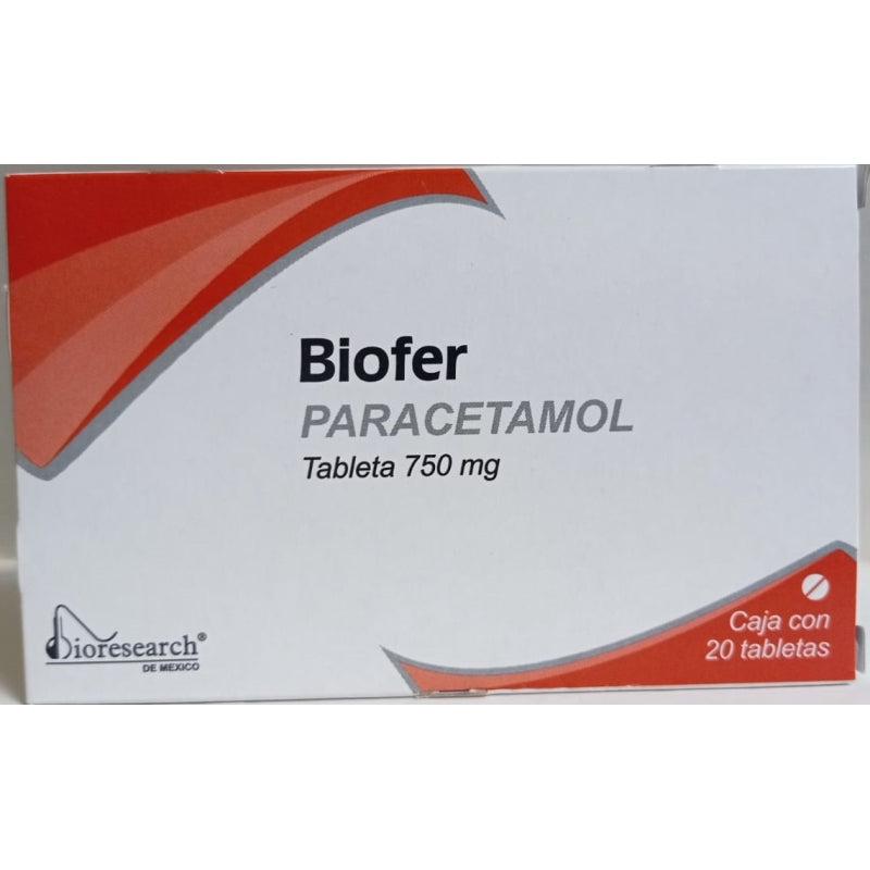 BIOFER (PARACETAMOL) 750MG 20TABLETS
