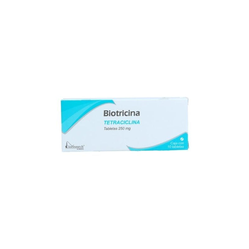 BIOTRICINA 250 MG 10 TABLETS (TETRACYCLINE)