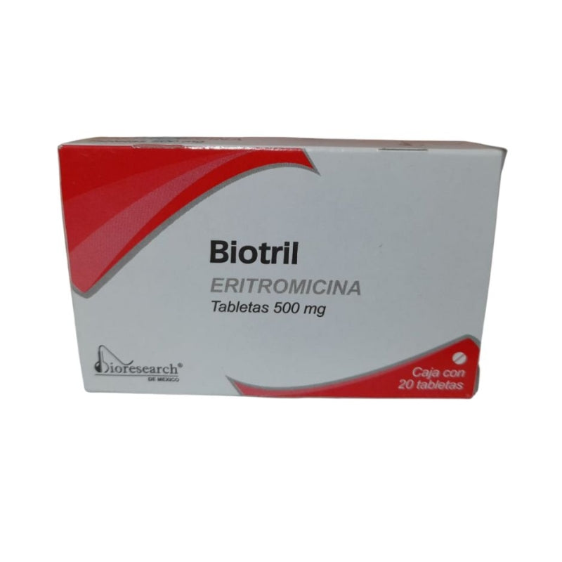 BIOTRIL (ERYTHROMYCIN) 500MG 20TABS
