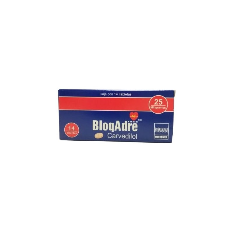 BLOQADRE (CARVEDILOL) 25MG 14 TABLETS