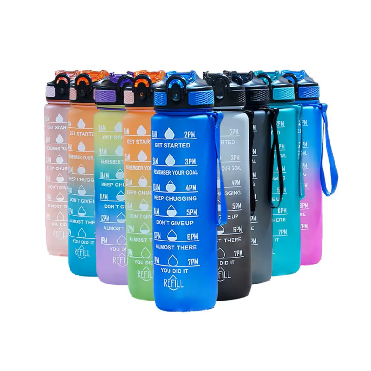 BOTELLA DE AGUA MOTIVACIONAL PARA GIMNASIO 1 LITRO