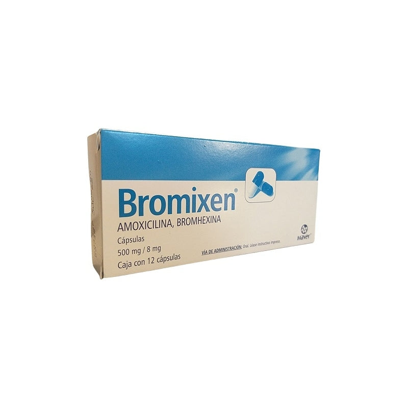 BROMIXEN (AMOXICILLIN/BROMHEXINE) 500MG/8MG 12CAPSULES