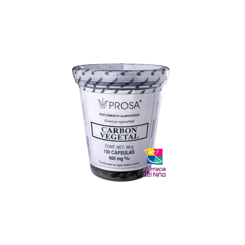 VEGETABLE CHARCOAL (Prose) 400MG WITH 150 CAPSULES