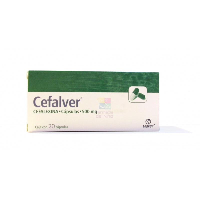 CEFALVER (CEFALEXIN) 500MG 20 CAPS