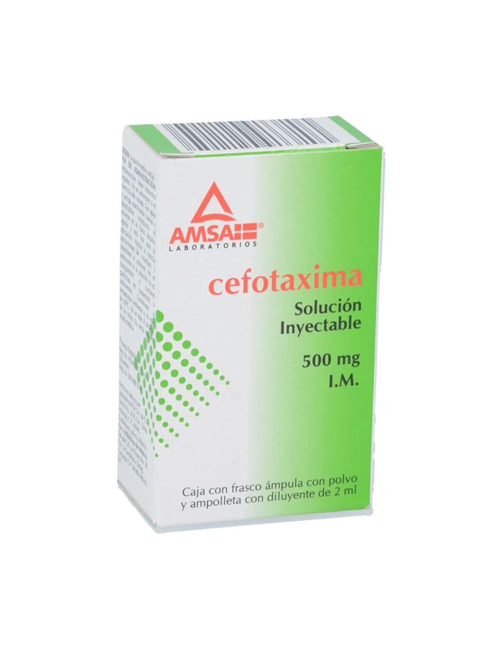 CEFOTAXIMA (AMSA) IM SOLUCION INYECTABLE 1 FRASCO AMPULA 500 MG / 2 ML