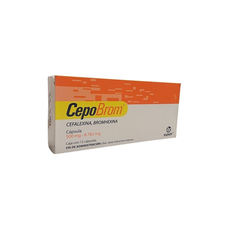 CEPOBROM (CEPHALEXIN, BROMHEXINE) 500MG/8.782MG 12 CAPSULES