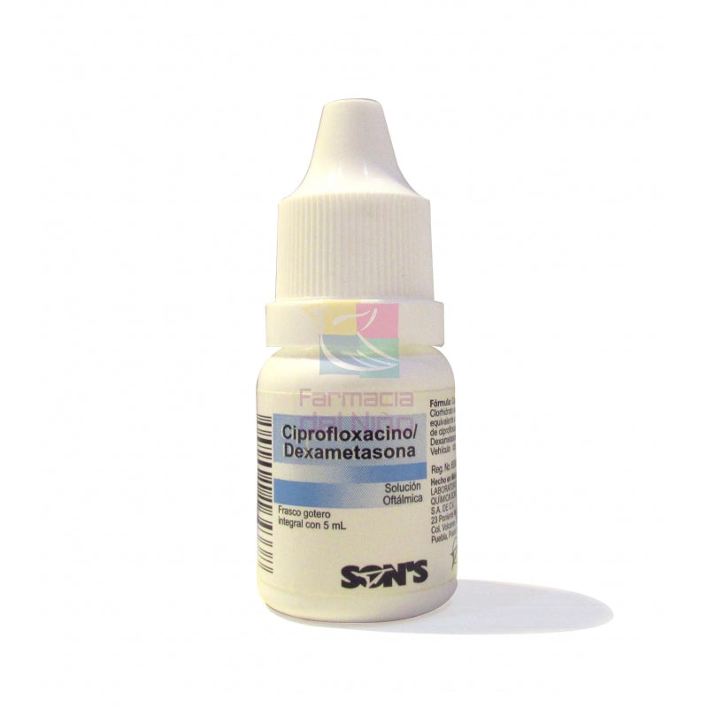 CIPROFLOXACIN / DEXAMETHASONE OPHTH. SOL. DROPS 5 ML - This product is available only to customers within Mexico