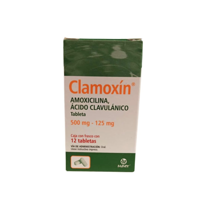 CLAMOXIN (Amoxicillin/Clavulanic Acid) 500mg /125 MG 12 TABLETS