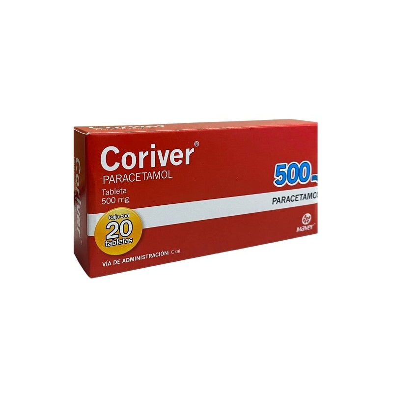 CORIVER (PARACETAMOL) 20 TABLETS 500MG