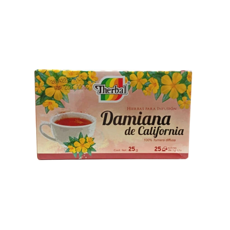 CALIFORNIA DAMIANA TEA 25 SACHETS OF 1G EACH