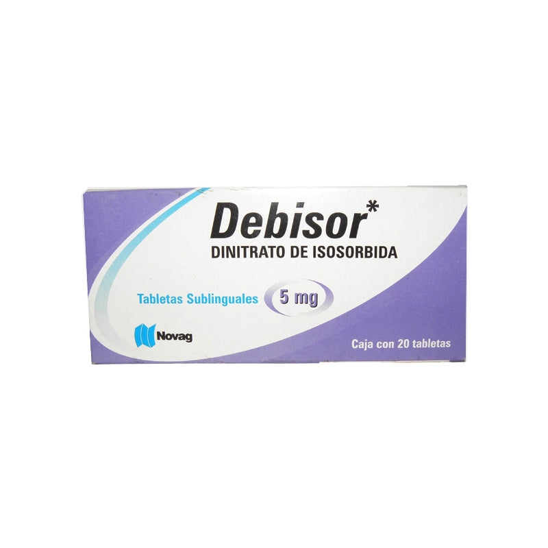 DEBISOR c/20 TABS. ( ISORDIL ) Sublingual 5 MG.