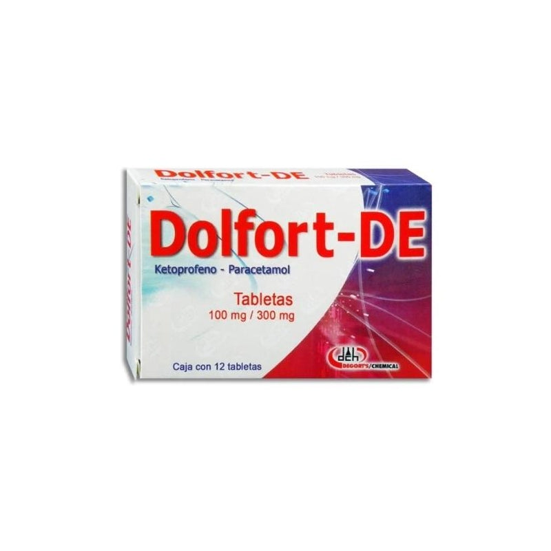 DOLFORT-DE (KETOPROFEN/PARACETAMOL) 100MG/300MG 12 TABLETS