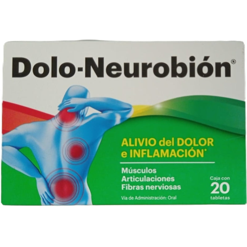DOLO-NEUROBION (Diclofenac, Thiamine, Pyridoxine, and Cyanocobalamin) 20 TABLETS
