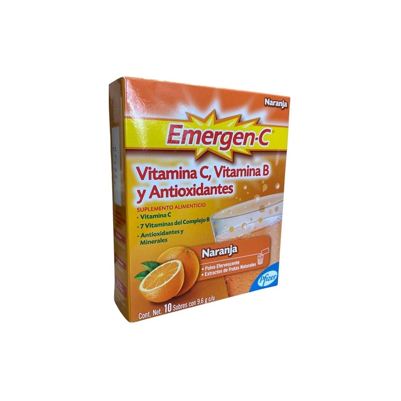 EMERGEN-C ORANGE 10 EFFERVESCENT POWDER SACHETS