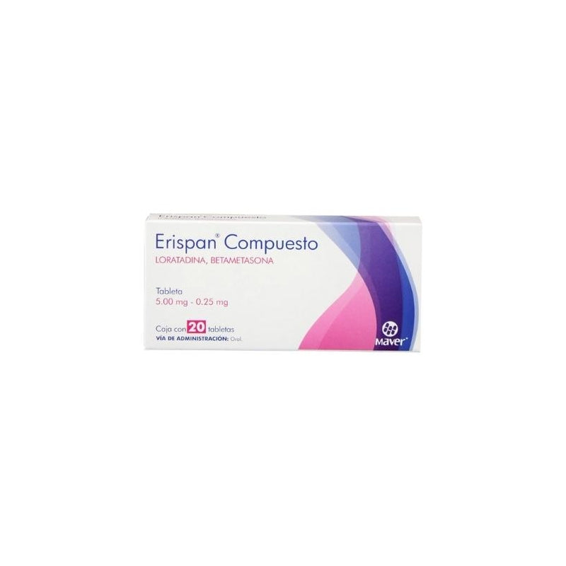 ERISPAN COMPOUND (LORATADINE/BETAMETHASONE) 5.00MG/0.25MG 10 TABLETS