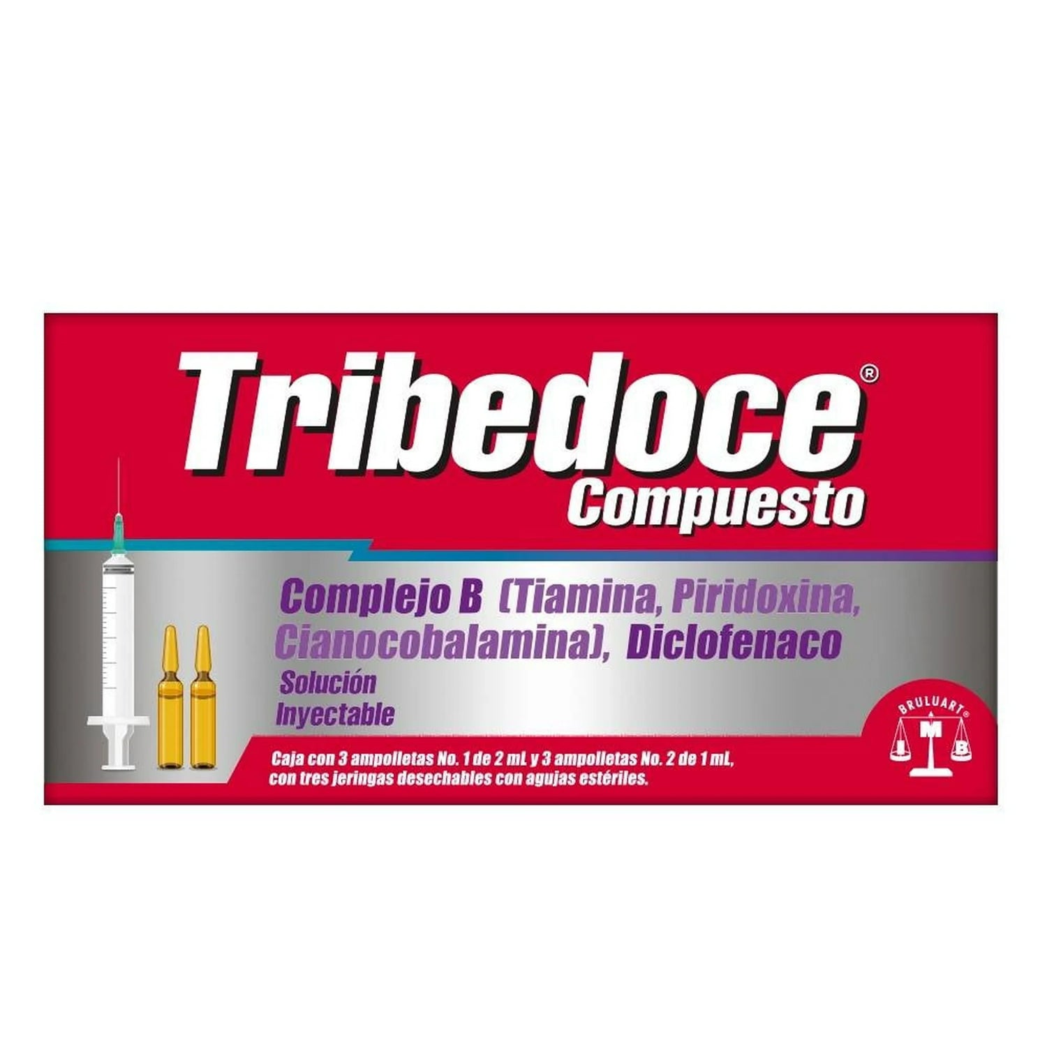 TRIBEDOCE COMPOUND (B COMPLEX/DICLOFENAC) INJECTABLE SOLUTION 3 SYRINGES