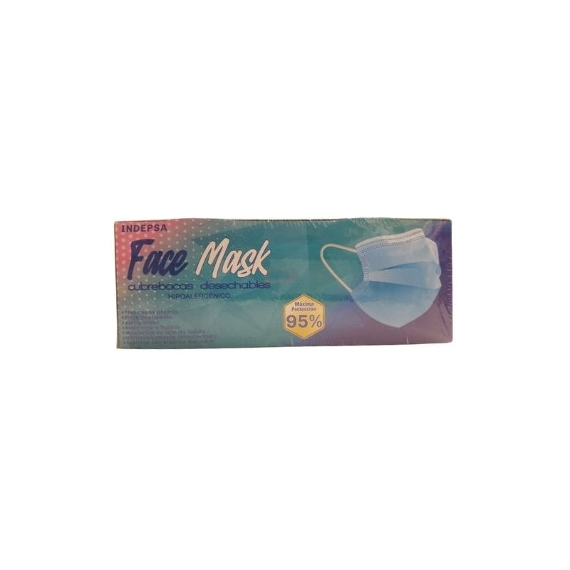 FACE MASK DISPOSABLE INDEPSA 50 PIECES
